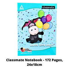 Classmate Notebook - 172 Pages, 24x18cm