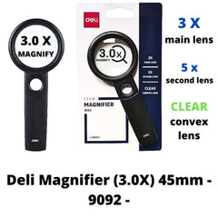 Deli Magnifier (3.0X) 45mm - 9092 - New
