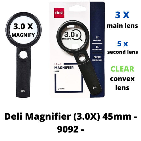 Deli Magnifier (3.0X) 45mm - 9092 - New