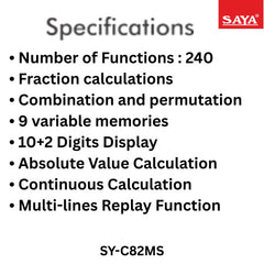 Saya Scientific Calculator -SY-C82MS