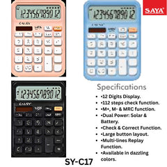 Saya Maxkeys Calculator - SY-C17