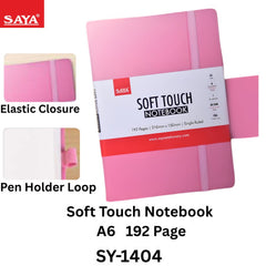 Saya Soft Touch Notebook A6 192 Page - SY-1404
