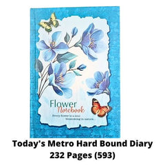 Today's Metro Hard Bound Diary - 232 Pages (593)