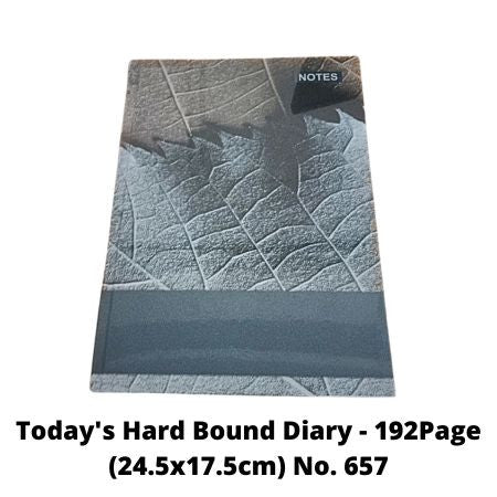 Today's Hard Bound Diary - 192Page (24.5x17.5cm) No. 657