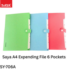 Saya A4 Expending File 6 Pockets (0.55MM) - SY-706A