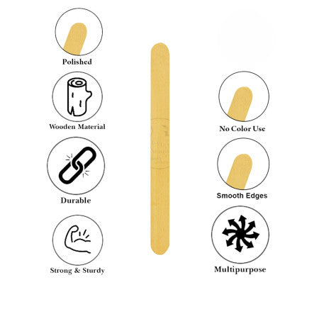 Myly Ice Cream Sticks Medium -50 Stick (Plain)