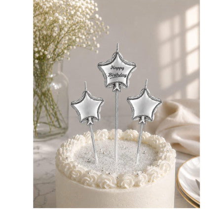 Myly-Star Birthday Candle Pack of 3 pcs-(368101)