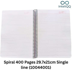 InteliQQ A4 Register -Spiral 400 Pages 29.7x21cm