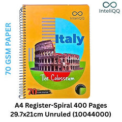 InteliQQ A4 Register -Spiral 400 Pages 29.7x21cm