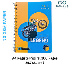 InteliQQ A4 Register -Spiral 300 Pages 29.7x21cm
