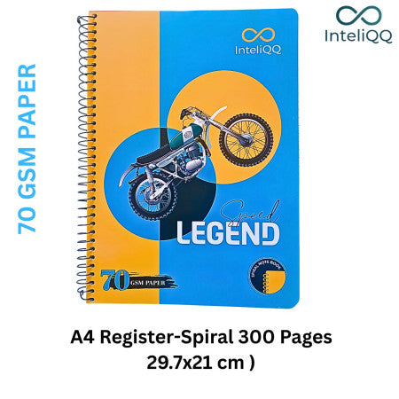 InteliQQ A4 Register -Spiral 300 Pages 29.7x21cm