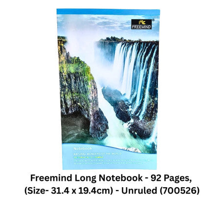 Freemind Long Notebook - 92 Pages, (Size- 31.4 x 19.4cm) - Unruled (700526)