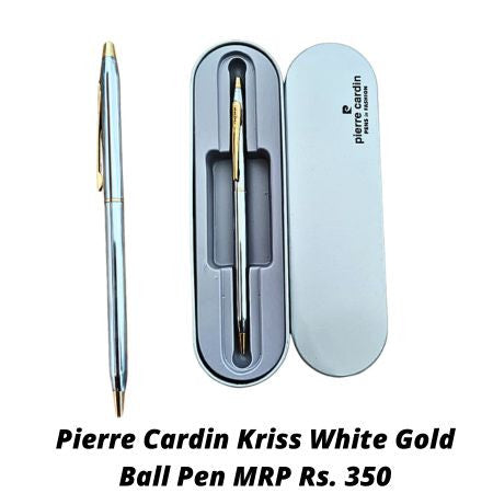 Pierre Cardin Kriss White Gold Ball Pen MRP Rs. 350