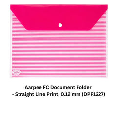 Aarpee FC Document Folder - Straight Line Print, 0.12 mm (DPF1227)