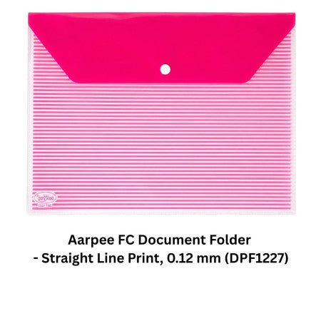 Aarpee FC Document Folder - Straight Line Print, 0.12 mm (DPF1227)