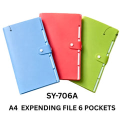Saya A4 Expending File 6 Pockets (0.55MM) - SY-706A