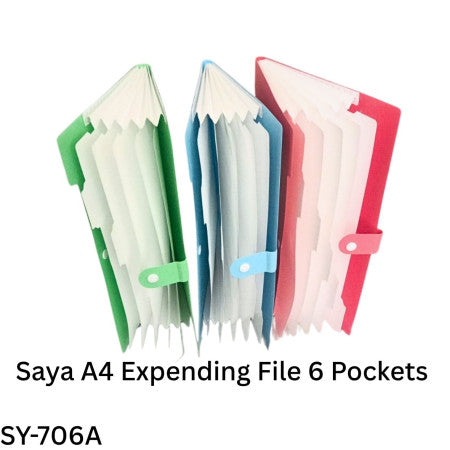 Saya A4 Expending File 6 Pockets (0.55MM) - SY-706A