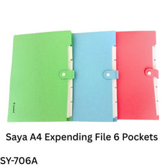 Saya A4 Expending File 6 Pockets (0.55MM) - SY-706A
