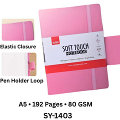 Saya Soft Touch Notebook A5 192 Page - SY-1403