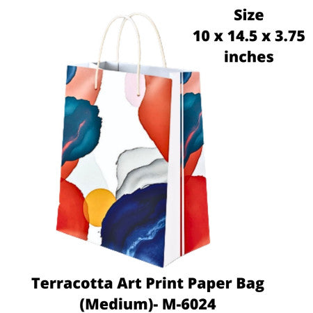 Terracotta Art Print Paper Bag (Medium)- M6024