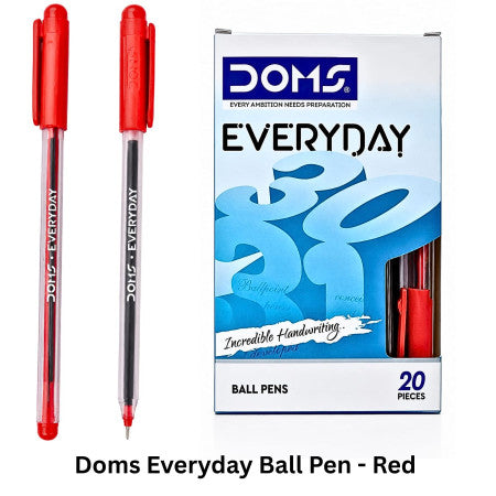 Doms Everyday Ball Pen - Red (MRP-5)