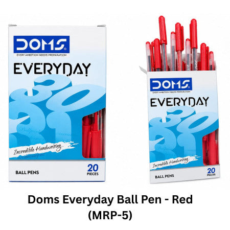 Doms Everyday Ball Pen - Red (MRP-5)