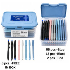 Linc Pentonic Frost Ball Pen 70 Pcs With Tiffin Box - Assorted