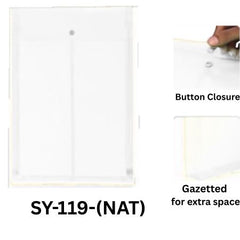Saya Vertical Button Envelope (Transparent ) FS(0.2MM) - SY-119-NAT