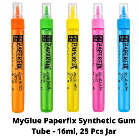 MyGlue Paperfix Synthetic Gum Tube - 16ml, 25 Pcs Jar