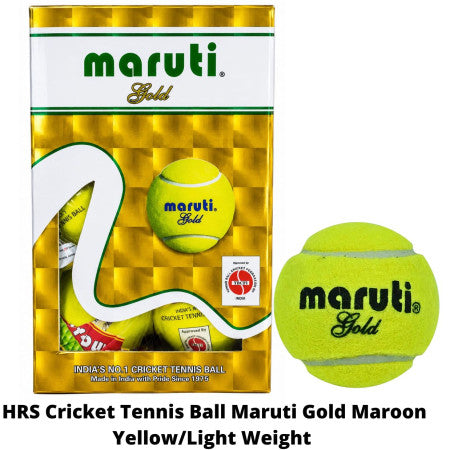 HRS Cricket Tennis Ball Maruti Gold Maroon Yellow/Light Weight