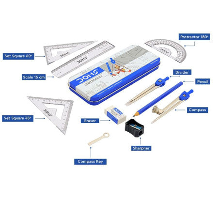 Doms Geommy Mathematical Drawing Instrument Box - New