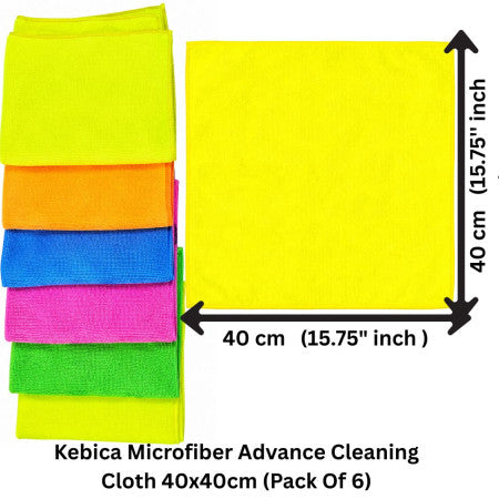 Kebica Microfiber Advance Cleaning Cloth 40x40cm (Pack Of 6)