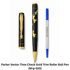 Parker Vector Time Check Gold Trim Roller Ball Pen (Mrp-510)