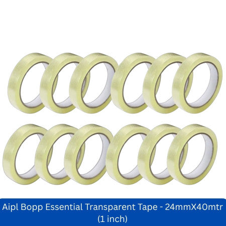 Aipl Bopp Essential Transparent Tape - 24mmX40mtr (1 inch)