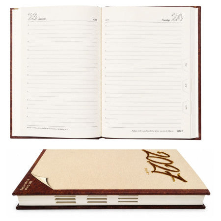 2027 Executive Hard Bound Diary One Date With Box 22x14.5cm - No. 6004
