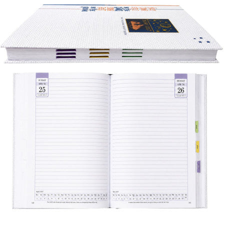 2027 Metro Executive Hard Bound One Date Sunday Full, Diary With Box 24x18cm - No. 7005