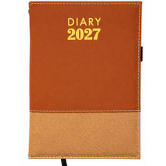 2027 Metro Soft Leather Foam Cover One Date Sunday Full Diary 21.5x14.5cm - No.626