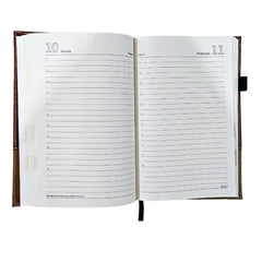 2027 Metro Soft Leather Foam Cover One Date Sunday Full Diary 21.5x14.5cm - No.626