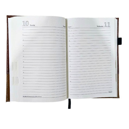 2027 Metro Soft Leather Foam Cover One Date Sunday Full Diary 21.5x14.5cm - No.626