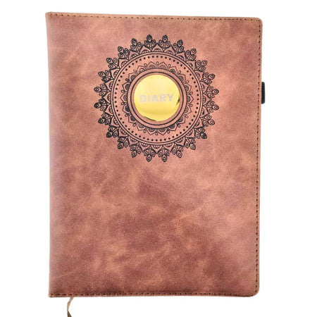 2027 Metro Soft Leather Foam Cover One Date Diary with Pen Holder 24x18cm - No.823