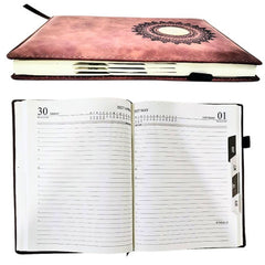 2027 Metro Soft Leather Foam Cover One Date Diary with Pen Holder 24x18cm - No.823