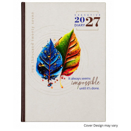 2027 Metro Hard Bound Commercial Two Date Diary 20x12cm - No. 3002