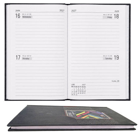 2027 Metro Hard Bound Commercial Two Date Diary 20x12cm - No. 3002