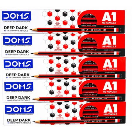 Doms A1 Deep Dark Pencil - Pack of 10 Pencils(Mrp-50)