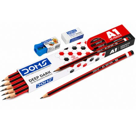 Doms A1 Deep Dark Pencil - Pack of 10 Pencils(Mrp-50)