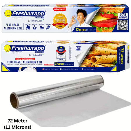 Freshwrapp Food Grade Aluminium Foil - 72 Meter(11 Microns)