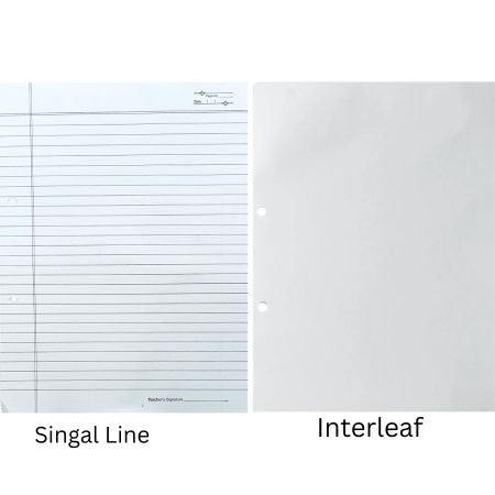 Ashoka A4 Punch Sheet Paper - Single Line Interleaf, Pack of 10 Sheets
