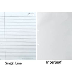 Ashoka A4 Punch Sheet Paper - Single Line Interleaf, Pack of 10 Sheets
