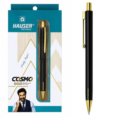 Hauser Cosmo Gold Designer Metal Ball Pen - Blue