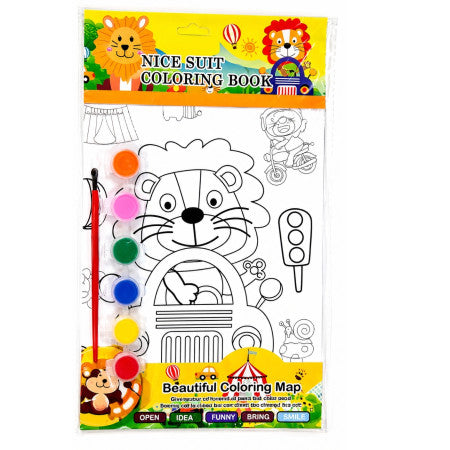 NICE SUIT COLORING BOOK AND TEMPERA SET 8020